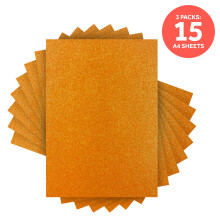 Multipack of 3 Glitter Card - Sugared Coral - A4 - 9957E3
