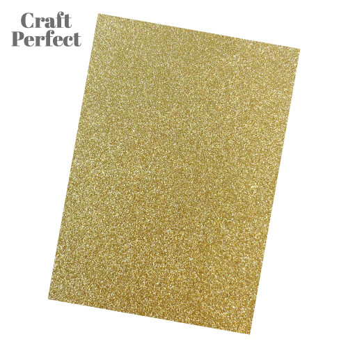 Multipack of 6 Glitter Card - Welsh Gold - A4 - 9942E6 2