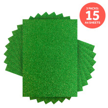 Multipack of 3 Glitter Card - Lucky Shamrock A4 -9945E3