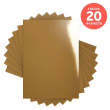 Multipack of 4 Mirror Card - High Gloss - Harvest Gold - A4 - 9442E4