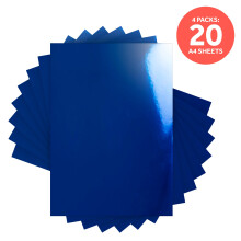Multipack of 4 Mirror Card -Imperial Blue A4 - 9443E4