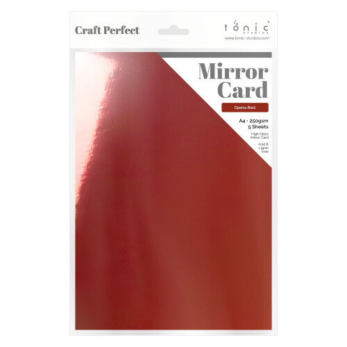 Multipack of 8 Mirror Card -Opera Red A4 - 9447E8 2