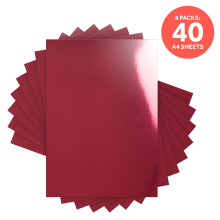 Pack of 8 - Mirror Card High Gloss - Italian Rose - A4 - 8704E8