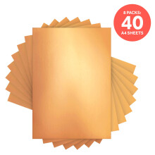 Multipack of 8 Mirror Card - Satin Effect - Copper Mine - A4 -9475E8