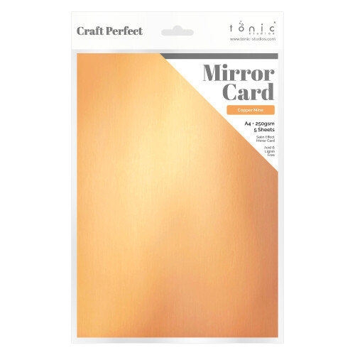 Multipack of 4 Mirror Card - Satin Effect -Copper Mine - A4 - 9475E4 2