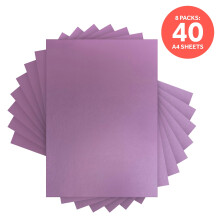 Multipack of 8 Mirror Card - Satin Effect -Soft Amethyst - A4 -9480E8