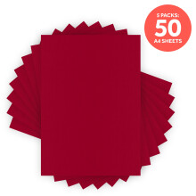 Multipack of 5 - Classic Card - Cherry Red - A4 - 9076E5