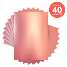 Pack of 8 Mirror Card - Baroque Rose - A4 - 8800E8