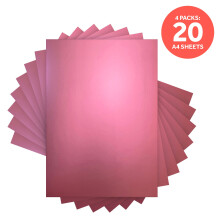 Multipack of 4 Mirror Card - Satin Effect - Pink Chiffon - A4 - 9468E4