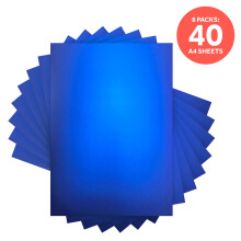 Multipack of 8 Mirror Card - Satin Effect -Cobalt Velour - A4 -9469E8