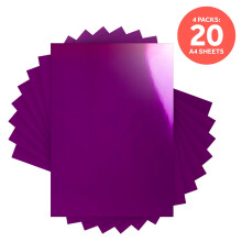 Multipack of 4 Mirror Card - Electric Purple A4 - 9440E4