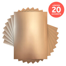 Multipack of 4 Mirror Card - Satin Effect -Burnished Rose - A4 - 9473E4