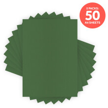 Multipack of 5 - Classic Card -Fern Green - A4 - 9037e5