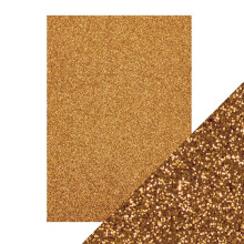 Craft Perfect – Glitter Card - Welsh Gold - A4 - 210mm x 297mm - 250gsm - 5 Sheets - 9942E