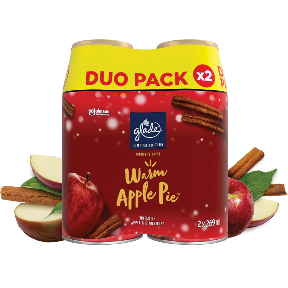 2 x Glade Automatic Spray Refill 269ml - Warm Apple Pie