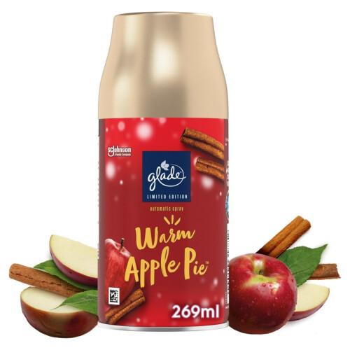 Glade 4 x Glade Automatic Spray Refill 269ml - Warm Apple Pie