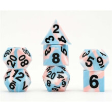 FanRoll by Metallic Dice Games LIC7509 7-Set Sharp Edge SLC Pride Transgender Dice