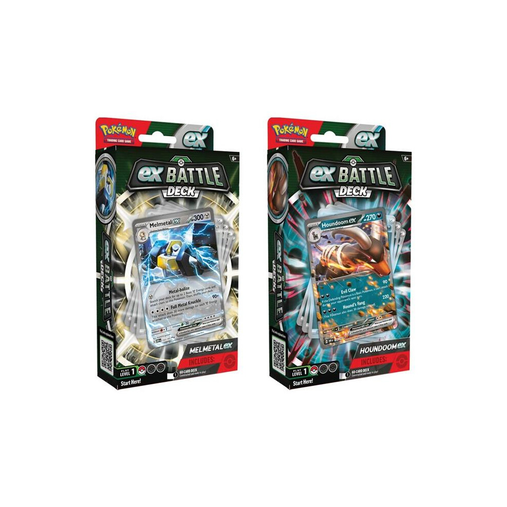 The Pokemon PKU86591 TCG Melmetal & Houndoom Battle Deck Display Card Game