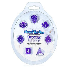 Gate Keeper Games GKGTINYCH57 Mighty Tiny Chromatic Lightning Dice - Set of 7