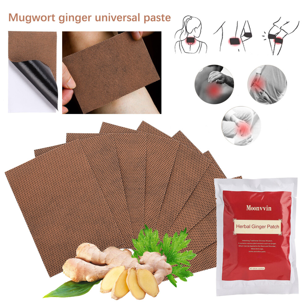 50pcs Herbal Ginger Patch for Pain Relief & Body Detox