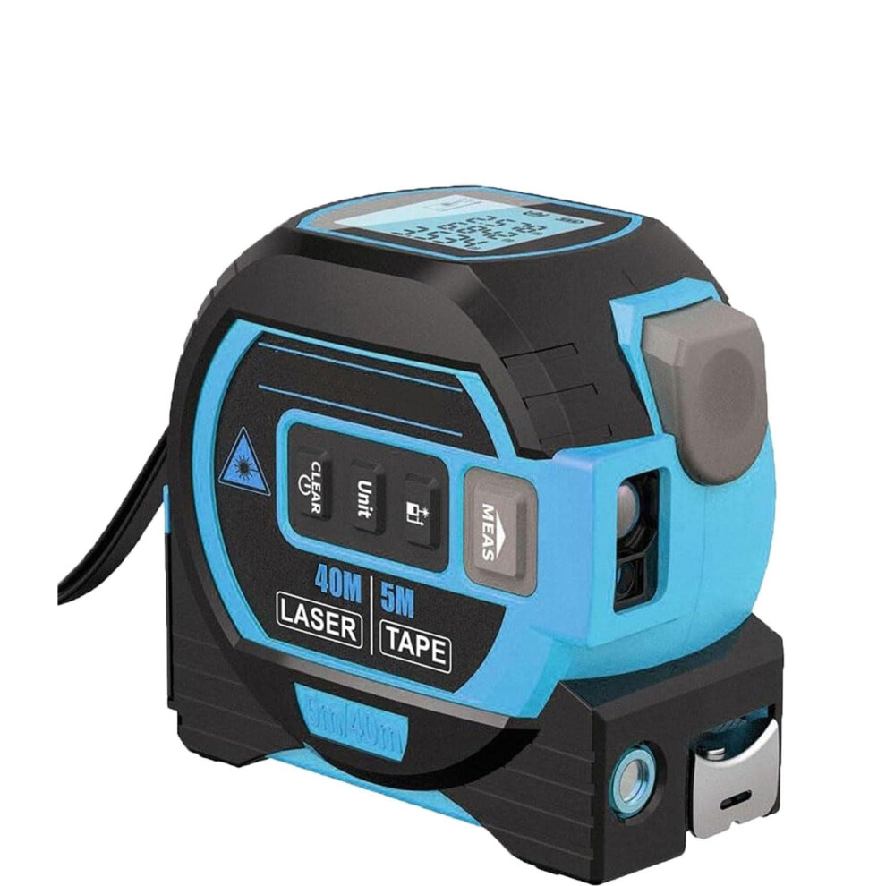 (Blue, 40) 3-in-1 Yellow Infrared Laser Tape Measure - 40m