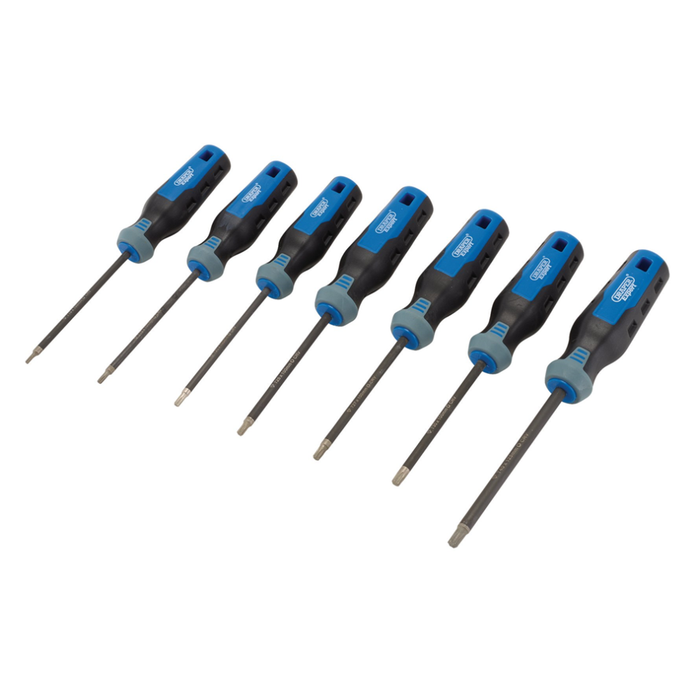 Draper 7PC TX DIAMOND TIP S/DRIVE SET 95164 95164 TX-STAR Diamond Tipped Screwdriver Set (7 Piece)-image-OPC-PFDTNQ5-NEW