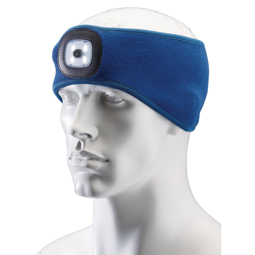 Draper 95171 Head Warm Fleece Headband & Rechargeable 4 SMD LED USB Torch - Blue - Image 9