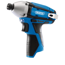 Draper 12V IMPACT DRIVER KIT 70332 70332 12V Impact Driver, 1/4" Hex., 1 x 1.5Ah Battery, 1 x Fast Charger