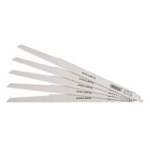 Draper RECIP SAW BLADE 5PCS - S1411DF 38756 Bi-metal Reciprocating Saw Blades for Multi-Purpose Cutting, 300mm, 6tpi (Pack of 5)