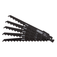 Draper RECIP SAW BLADE 5PCS - S617K 43066 Reciprocating Saw Blades for Wood and Plastic Cutting