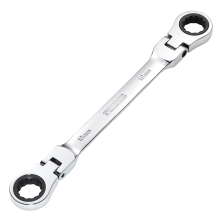 Draper 18X19 FLX RATCHET RING SPANNER 27759 27759 HI-TORQÂ Metric Flexible Head Double Ring Ratchet Spanner