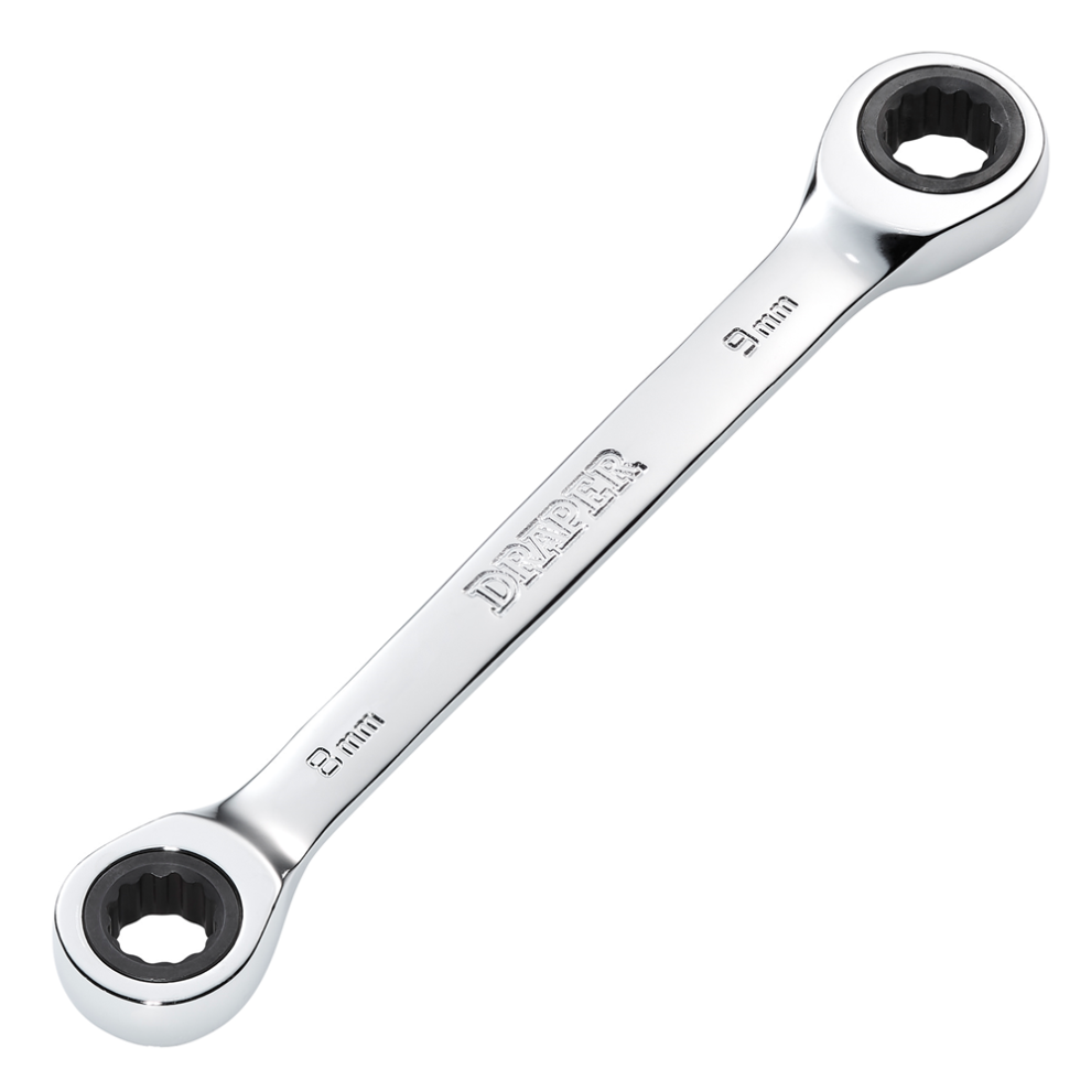 Draper 8X9 Ratchet Ring Spanner 27735 27735 Hi-Torqã Metric Double Ratchet Ring Spanner 5059482045622