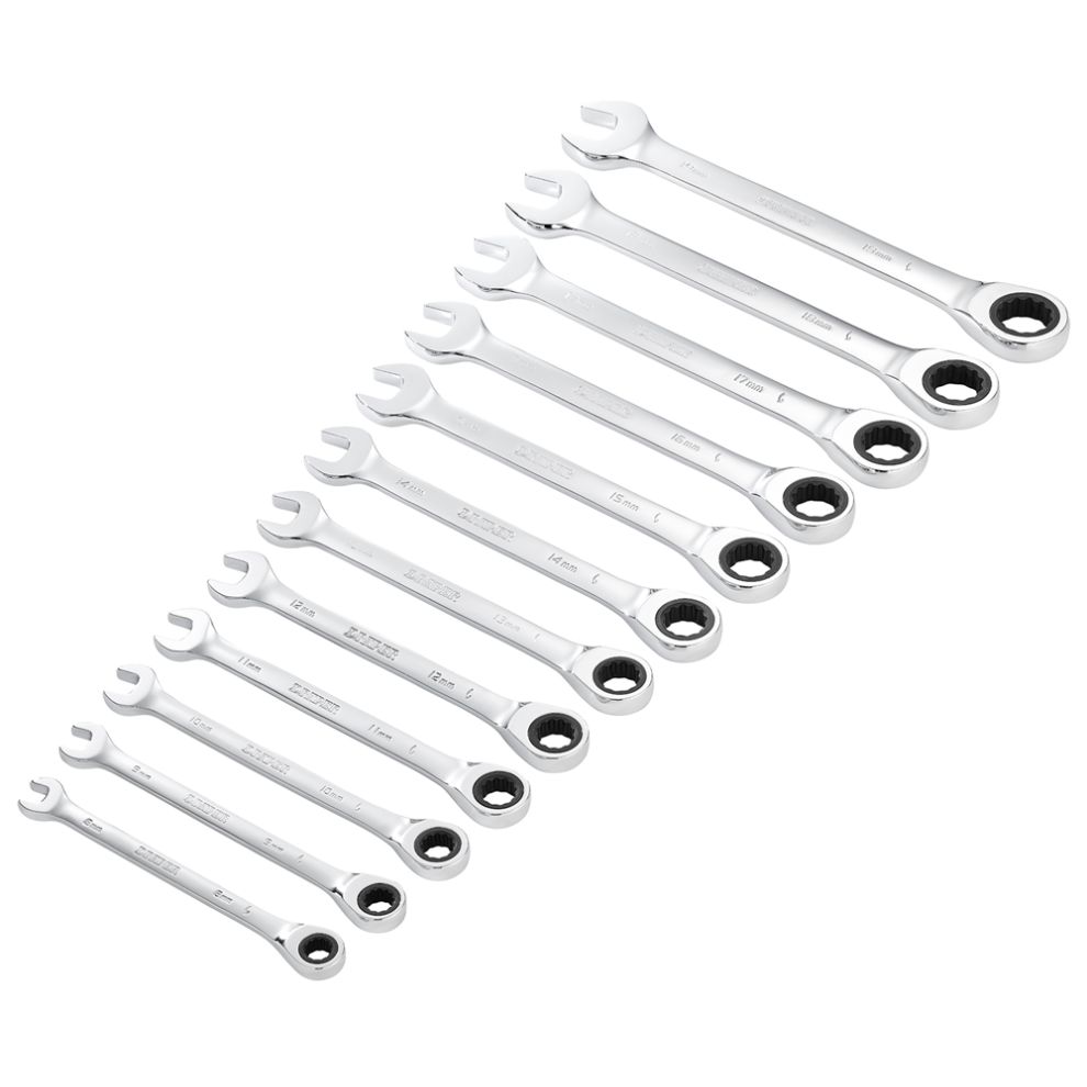 Draper Hi-Torq 12 Piece Ratchet Combination Spanner Set - Image 9