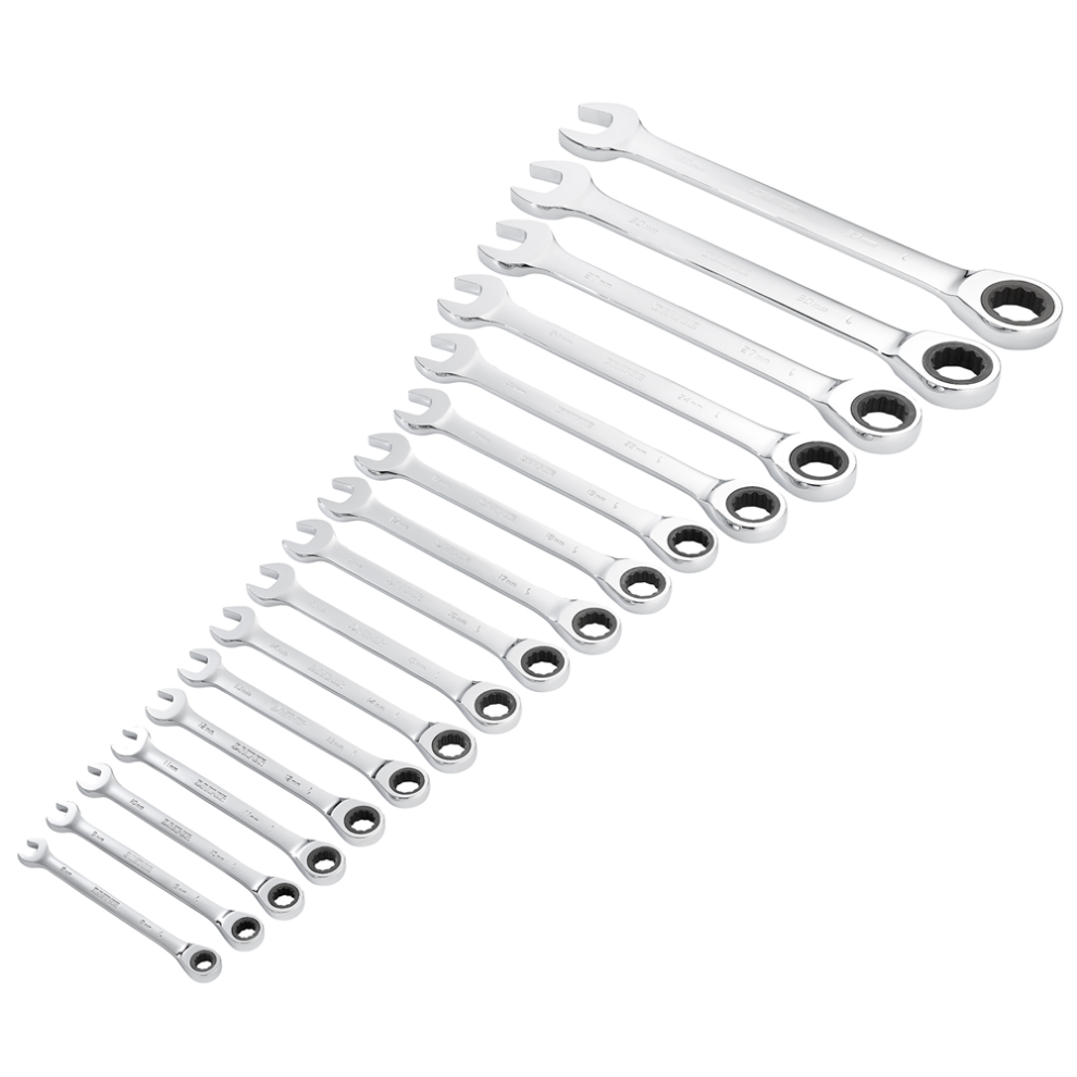 Draper 17Pc Ratcheting Spanner Set 27691 27691 Hi-Torqã Metric Ratchet Combination Spanner Set (17 Piece) - Image 9