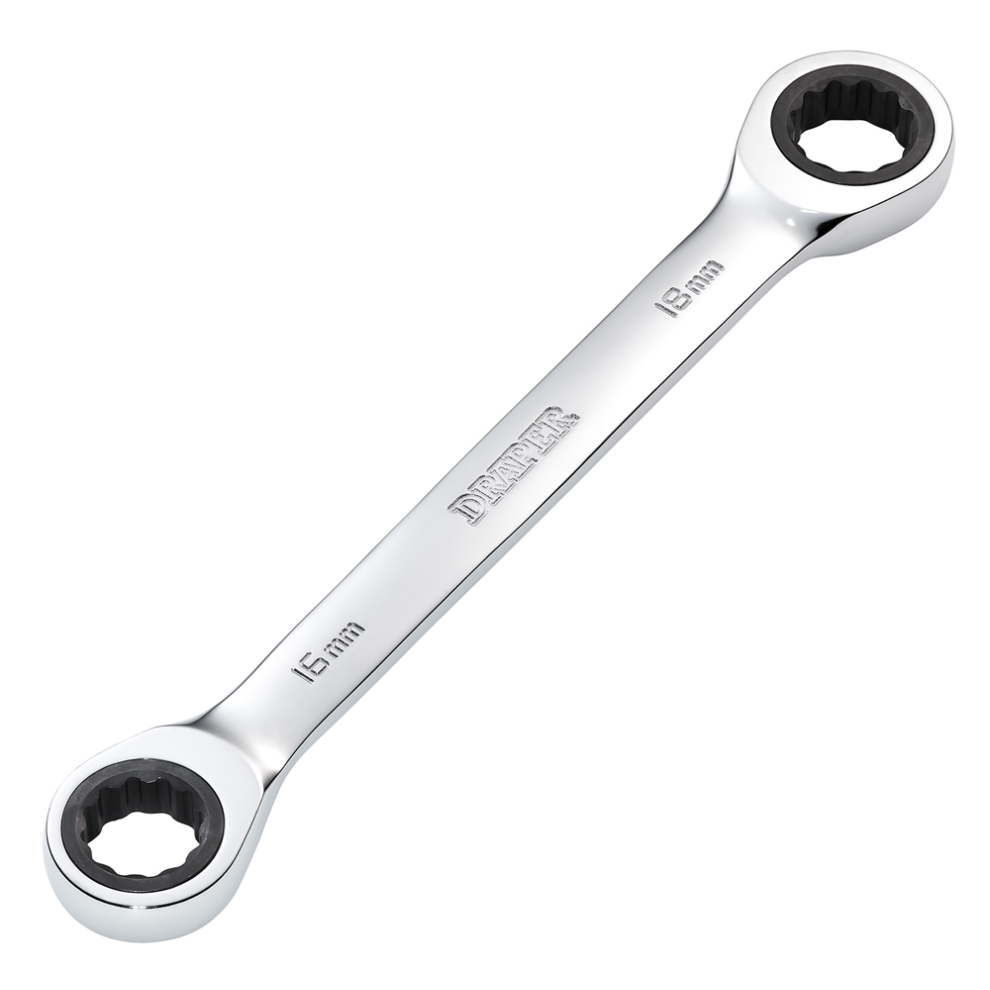 Draper Hi Torq Double Ratchet Ring Spanner 16mm x 18mm - Image 8
