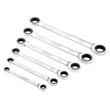 Draper 6PC RATCHET RING SPANNER SET 27741 27741 HI-TORQÂ Metric Double Ratchet Ring Spanner Set (6 Piece)