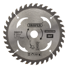 Draper TCT SAW BLADE 165MM 36T CONS 26013 Fibreglass Shaft Stubby Claw Hammer