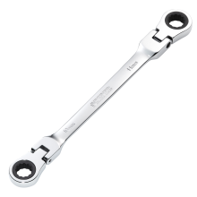 Draper 10X11 FLX RATCHET RING SPANNER 27745 27745 HI-TORQÂ Metric Flexible Head Double Ring Ratchet Spanner