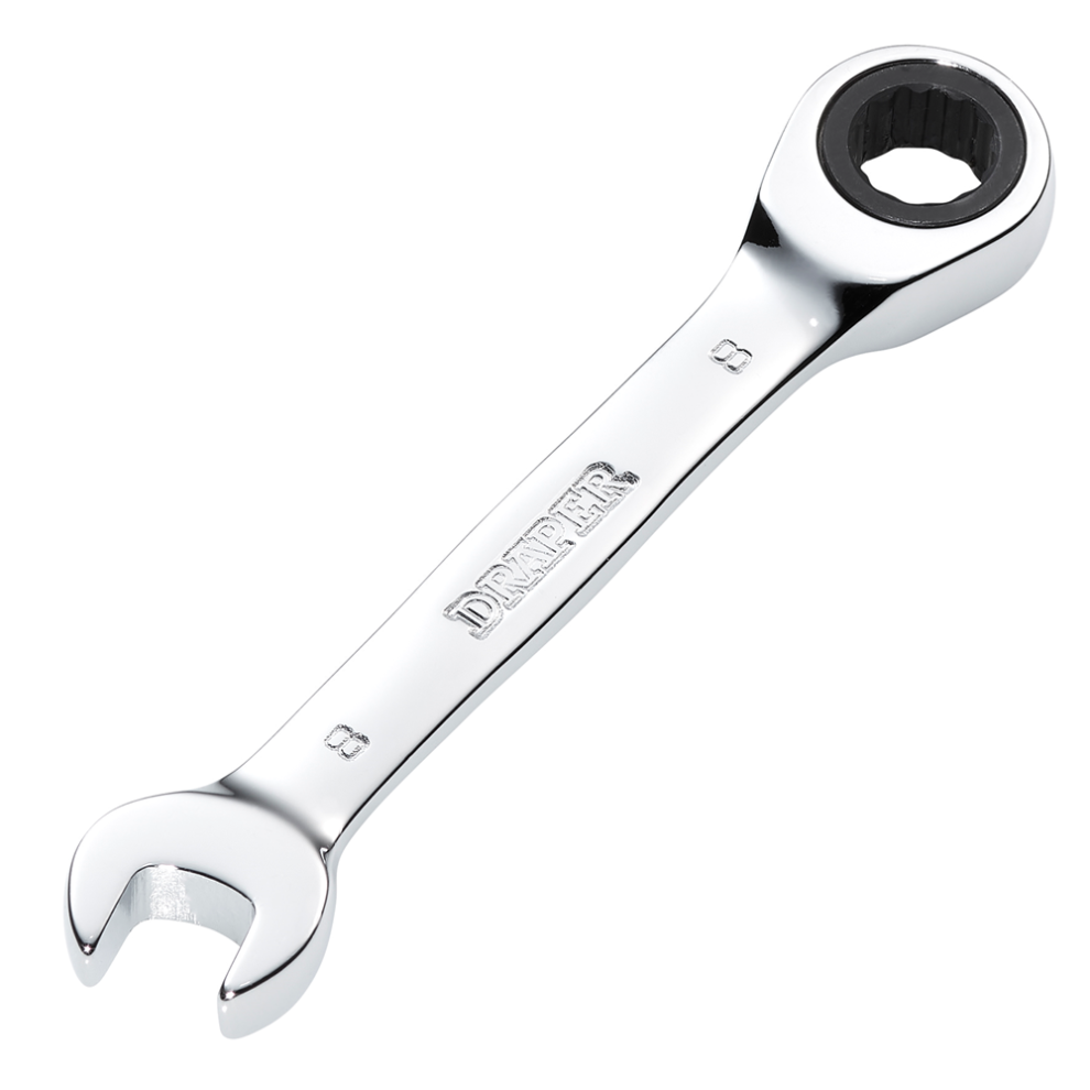 Draper 8MM STUBBY RATCHETING SPANNER 27840 27840 HI-TORQÂ Metric Stubby Ratchet Combination Spanner