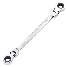 Draper 8X9 FLEX RATCHET RING SPANNER 27744 27744 HI-TORQÂ Metric Flexible Head Double Ring Ratchet Spanner