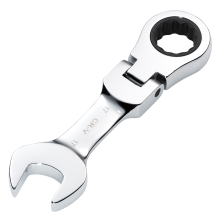 Draper 17MM STUBBY FLEX RACT. SPANNER 27977 27977 HI-TORQÂ Metric Stubby Flexible Head Ratchet Combination Spanner