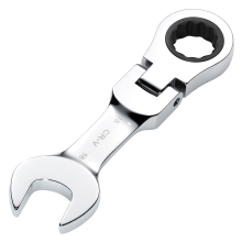 Draper 18MM STUBBY FLEX RACT. SPANNER 27979 27979 HI-TORQÂ Metric Stubby Flexible Head Ratchet Combination Spanner
