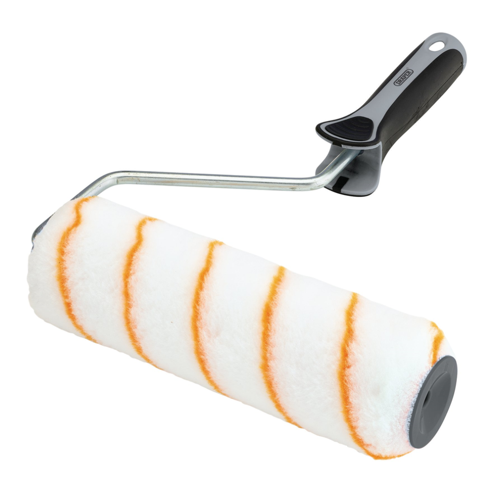 Draper 9" Roller - Polyester Medium Medium Pile Polyester Paint Roller With Soft Grip Handle, 9"/230Mm