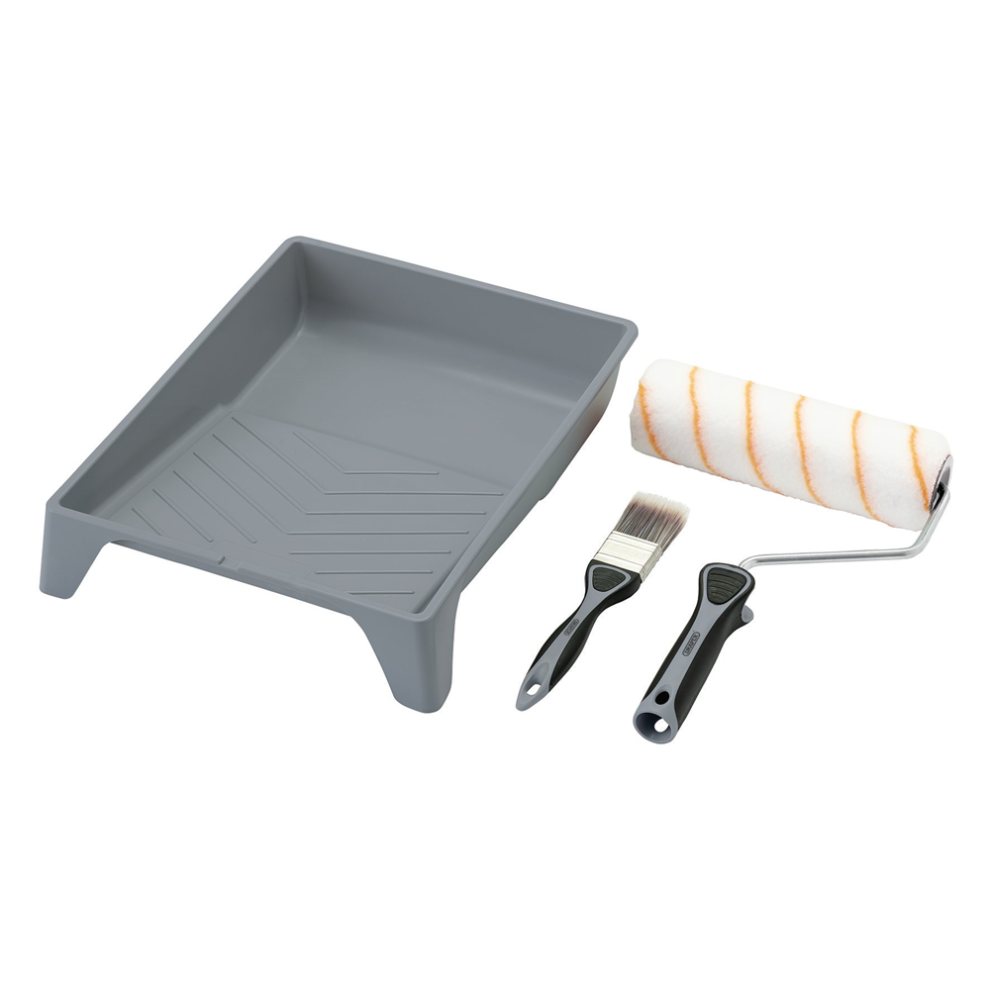 Draper 20947 Medium Pile Polyester Paint Roller and Brush Set with Soft Grip (4 - Image 6