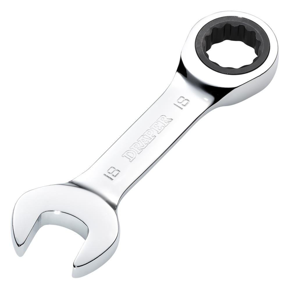 Draper 18MM STUBBY RATCHETING SPANNER 27915 27915 HI-TORQÂ Metric Stubby Ratchet Combination Spanner