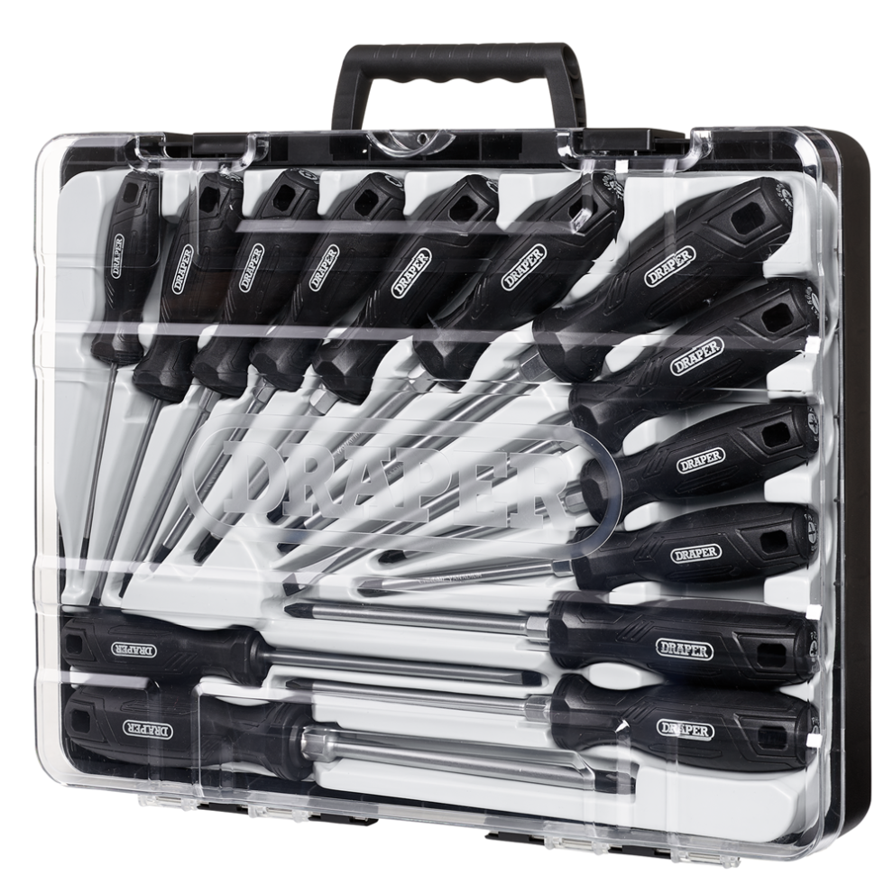Draper Set 6 - 14Pc Set - Regular(L2) Hard Grip Screwdriver Set With Tx-Starâ (14 Piece)
