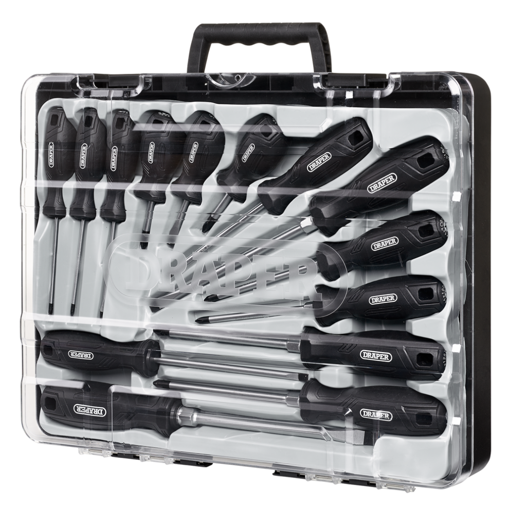 Draper SET 5 - 14PC SET - REGULAR (L) Hard Grip Screwdriver Set (14 Piece)-image-OPC-PFDTP76-NEW