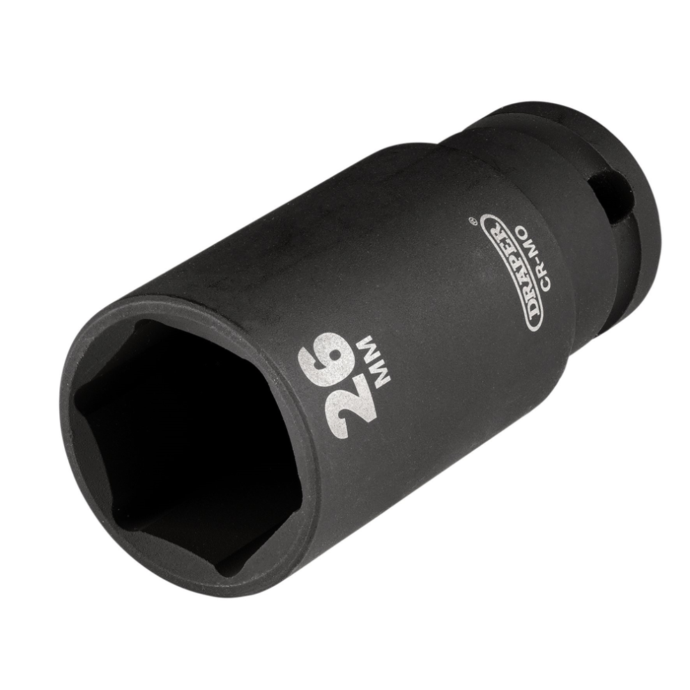 Draper Black Hi-Torq® Metric Deep Impact Socket 3/8In Sq. Dr. 26Mm Pk 1 20193 - Image 6