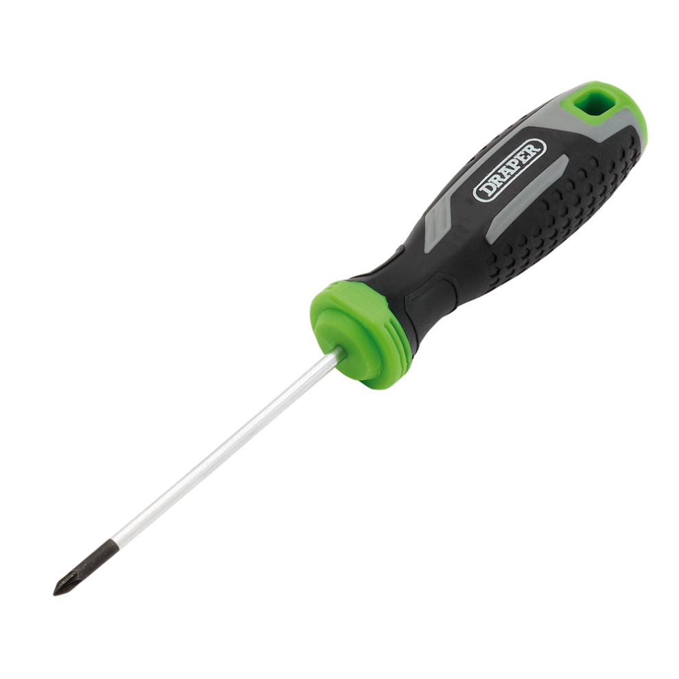 Draper Pz0x75mm Pozi Screwdriver Pozi Soft Grip Screwdrivers