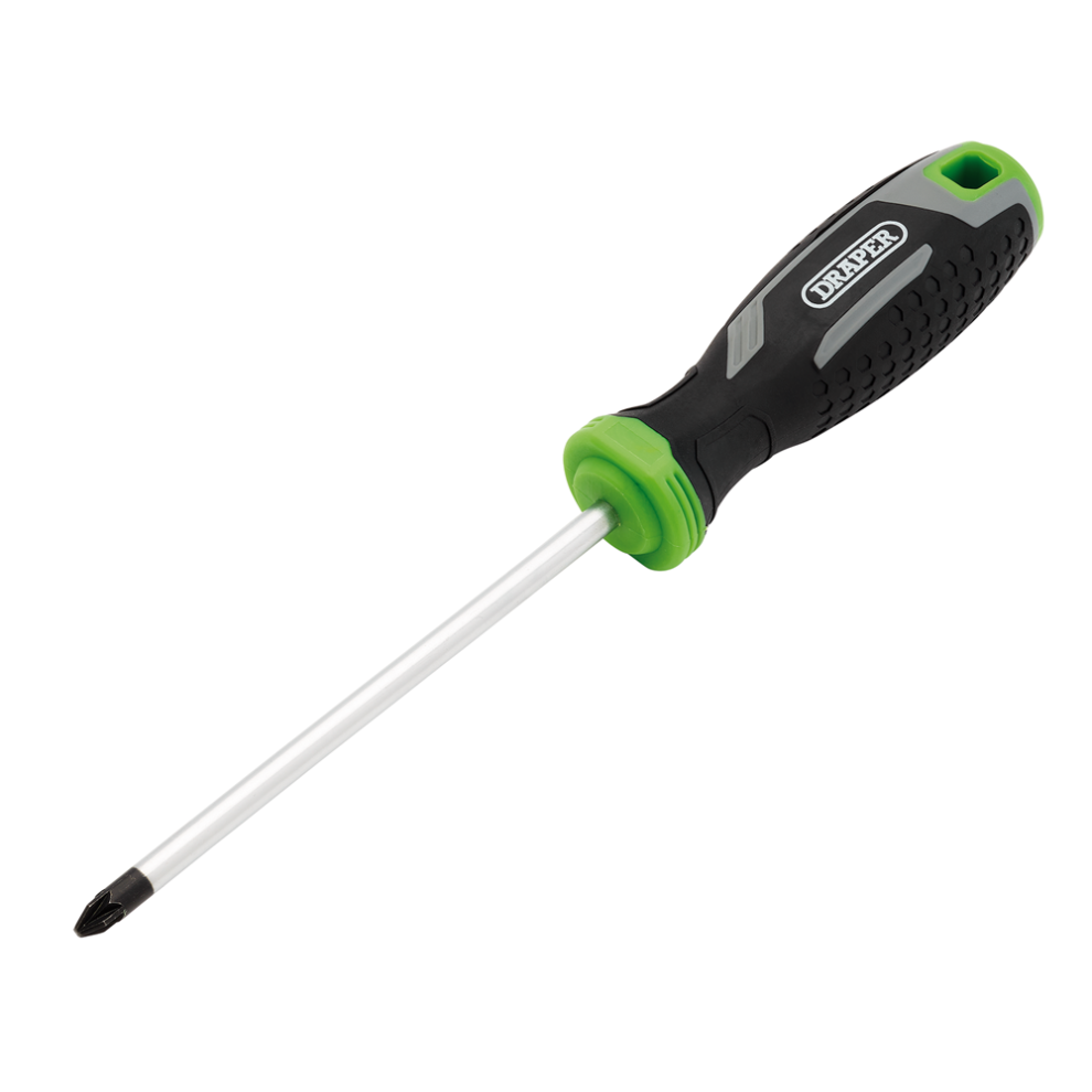 Draper Pz2x125mm Pozi Screwdriver Pozi Soft Grip Screwdrivers